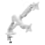 Double arm articulating monitor stand - white