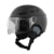 Casco protector con visera y orejeras desmontables - NEGRO TALLA L