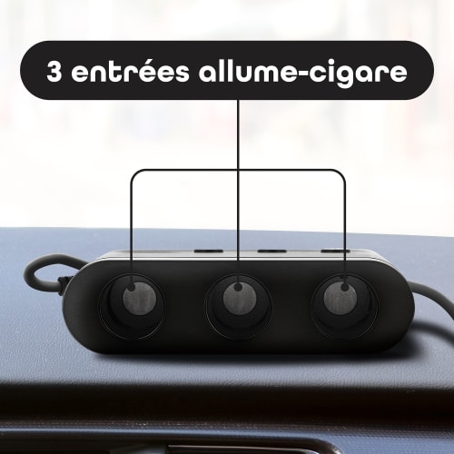 Chargeur allume-cigares 2xUSB-A XW + 1xUSB-C 30W + 1xUSB-C 65W + 3 prises allume-cigares4