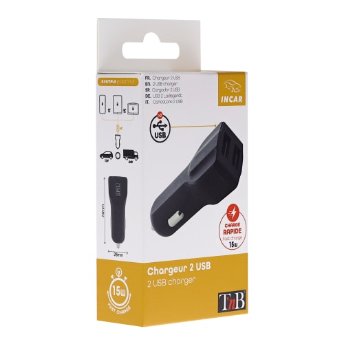 Chargeur allume-cigares 2XUSB-A 15W4