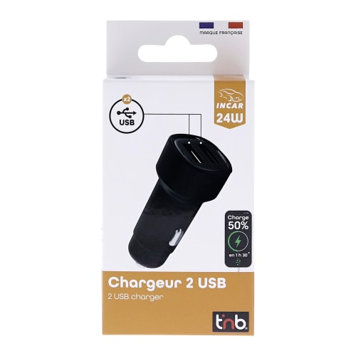 Cargador mechero 2XUSB-A 24W acabado gris6