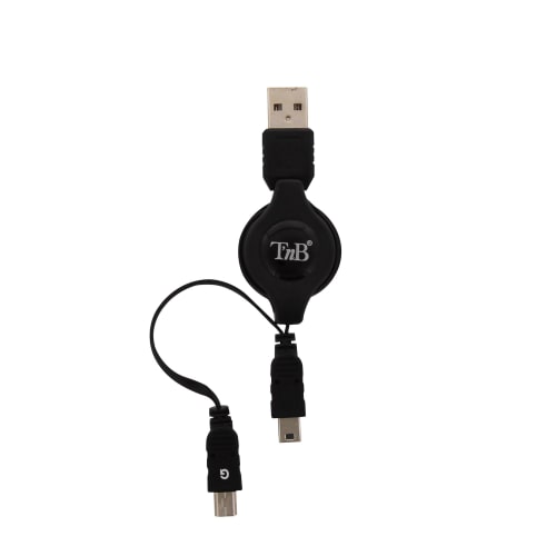 1XUSB-A Cargador de red 5W y encendedor + cable mini USB retráctil4