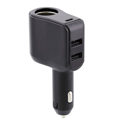 Cigarette lighter charger 2xUSB-A + USB-C + cigarette lighter socket1