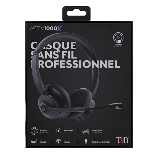 Micrófono auricular Bluetooth® de 2,4 GHz con base de carga ACTIV 1000X5