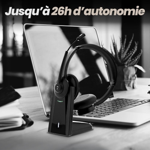 Micrófono auricular Bluetooth® de 2,4 GHz con base de carga ACTIV 1000X3