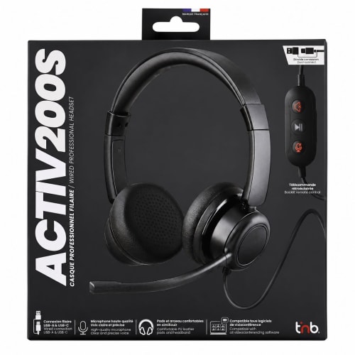Casque professionnel filaire USB-A & USB-C - ACTIV200S5