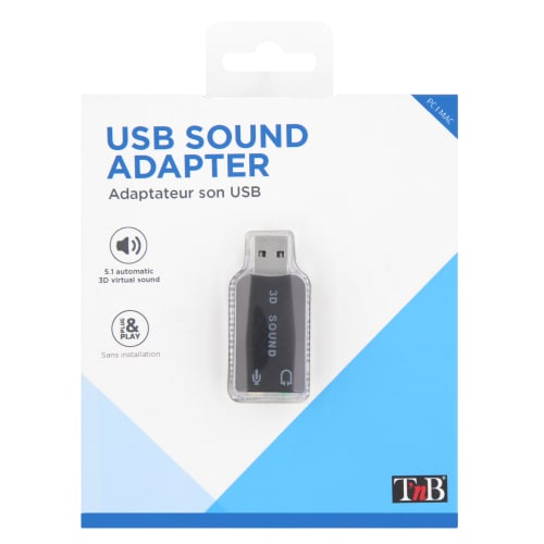 Adaptateur audio USB 5.1 vers double jack3