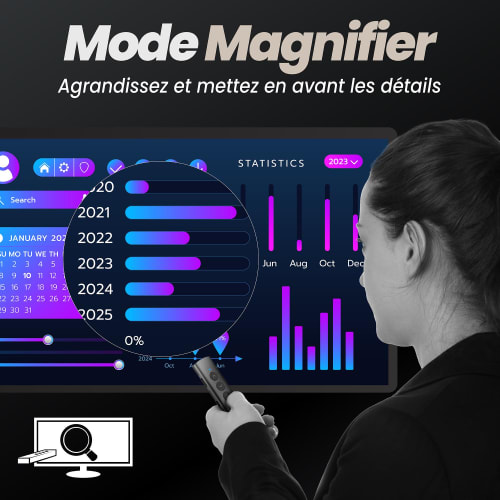 Télécommande de présentation spotlight rechargeable - AIRPRESENTER6