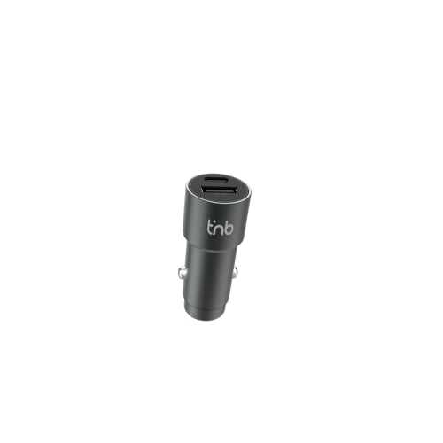 Cargador de coche USB-C + USB-A de 48 W – Aluminio reciclado – Gris antracita3