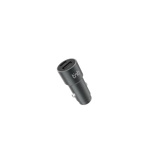 Cargador de coche USB-C + USB-A de 48 W – Aluminio reciclado – Gris antracita4