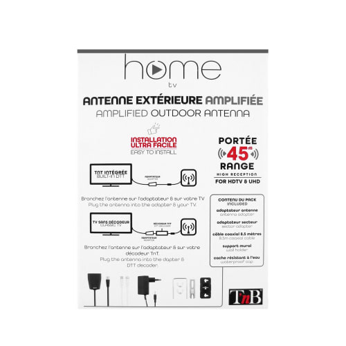 Antenne extérieure amplifiée 45 dB8