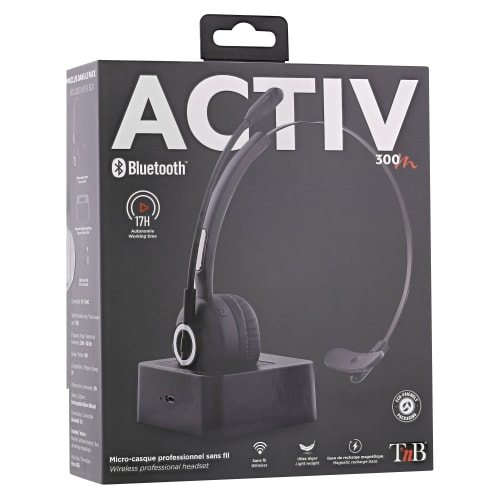 Micro casque mono Bluetooth® avec base de recharge ACTIV 300M4