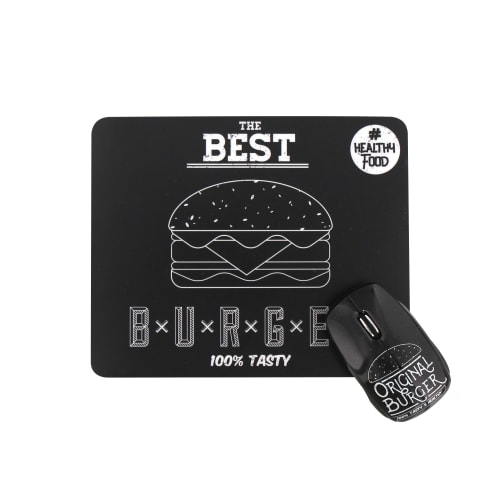 BURGER EXCLUSIV Wireless Mouse and Mouse Pad Bundle1