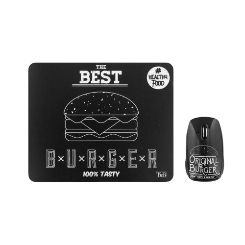 BURGER EXCLUSIV Wireless Mouse and Mouse Pad Bundle2