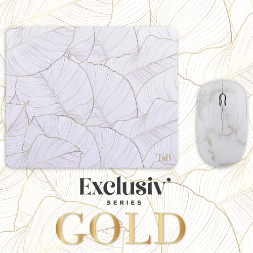 Bundle tapis de souris et souris sans fil GOLD EXCLUSIV3