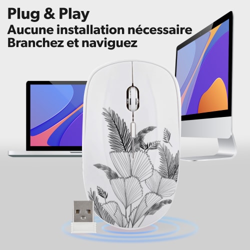 Bundle tapis de souris et souris sans fil LEAF EXCLUSIV5