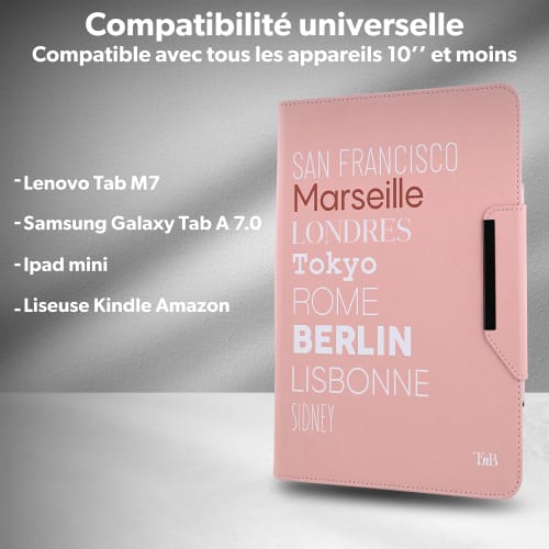 Étui folio universel + stylet pour tablette 10
