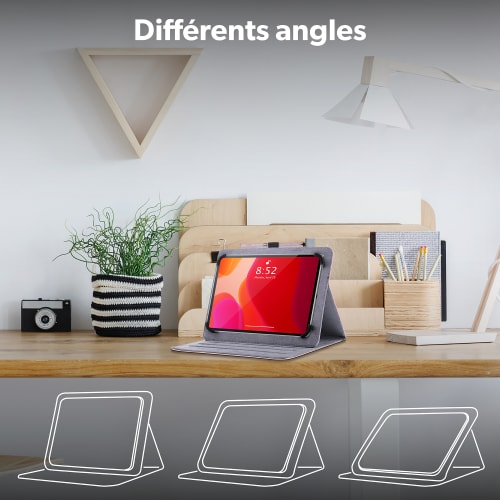 Étui folio universel + stylet pour tablette 10