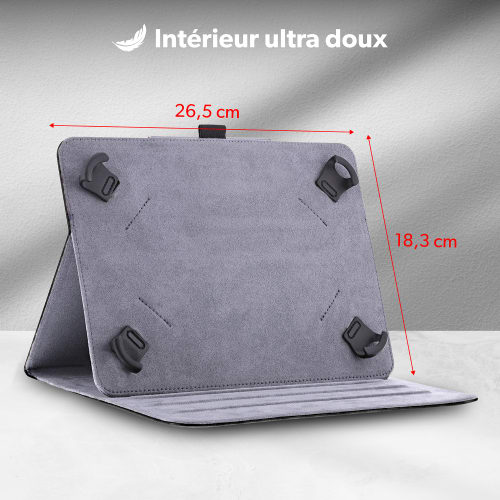 Étui folio universel + stylet pour tablette 10