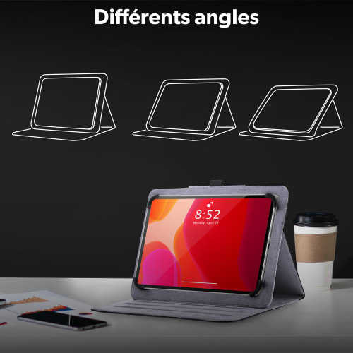 Étui folio universel + stylet pour tablette 10