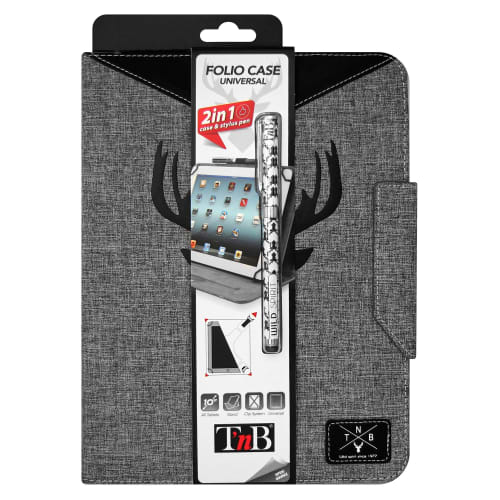 Universal folio case + stylus for 10