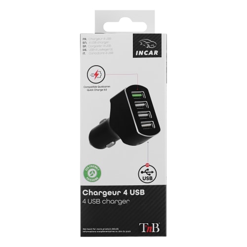 Chargeur allume-cigares 4XUSB-A Quick charge 50W4