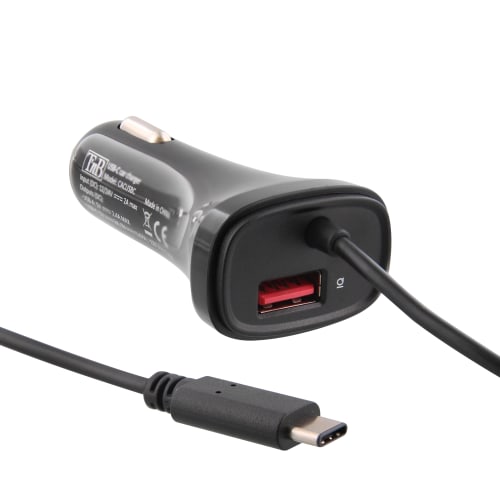 Chargeur allume-cigares 1XUSB-A 27W + câble Type-C1