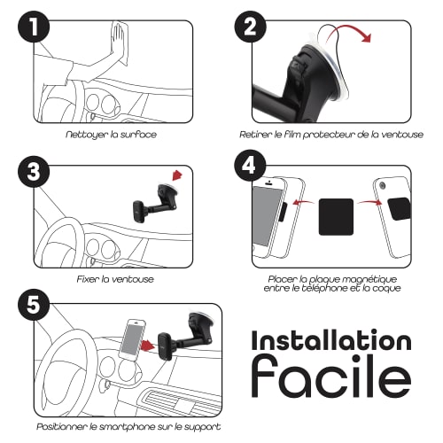 Telescopic suction cup magnetic support6