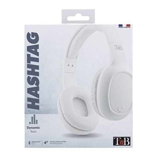 Casque Bluetooth HTAG blanc4