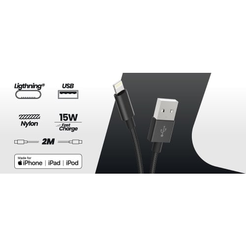 Câble Lightning tressé3