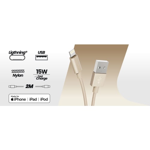 Câble Lightning tressé3