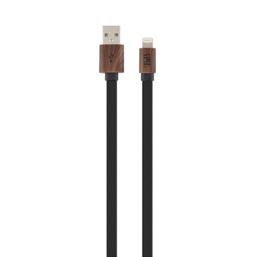 CABLE WOOD 2M LIGHTNING BK NOIR/BOIS1