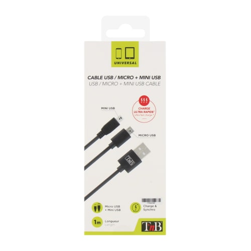 Cable micro USB 2 en 15