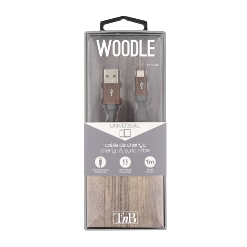 WOODLE CABLE 1M MICRO USB GRAY2
