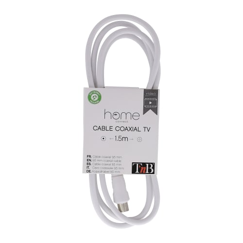 Cable puente antena TV 9,5 mm macho/hembra 1,5m5