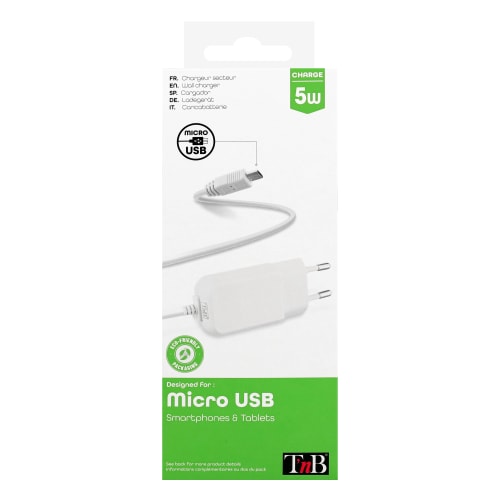 Cargador de red con cable Micro USB de 5W integrado4