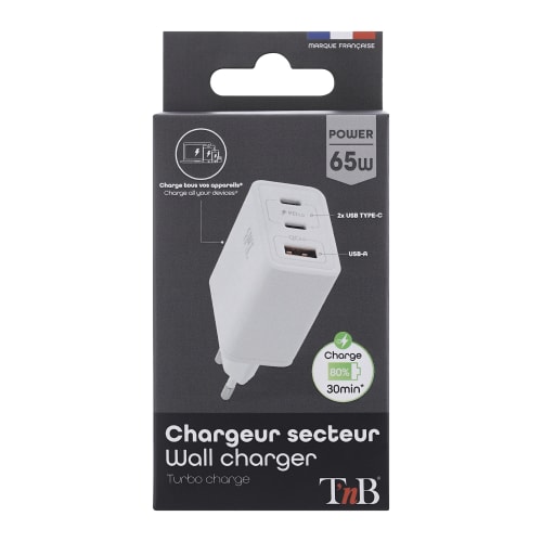 Chargeur GAN 3 USB Power Delivery 65W7