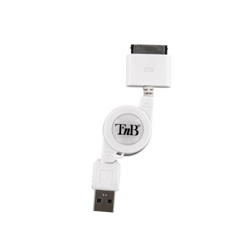 1XUSB-A Cargador de encendedor de cigarrillos de 5W + cable retráctil doc de 30 pines1