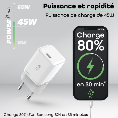 1 USB-C Power Delivery 45W mains charger4