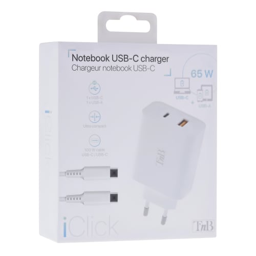 Chargeur compact 65W iClick - câble 2 mètres inclus5