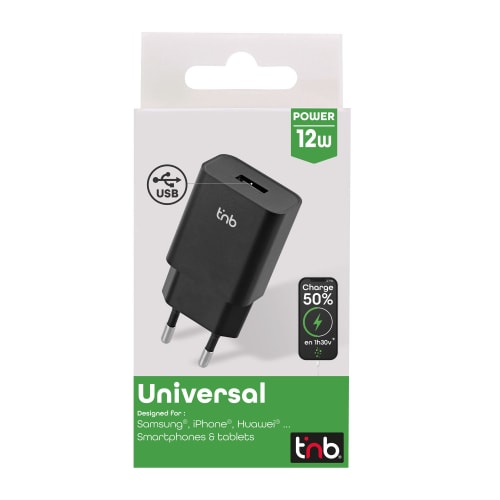 Chargeur secteur 1 USB 12W6