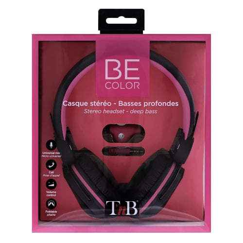 BE COLOR auriculares con cable jack de 3,5 mm rosa6