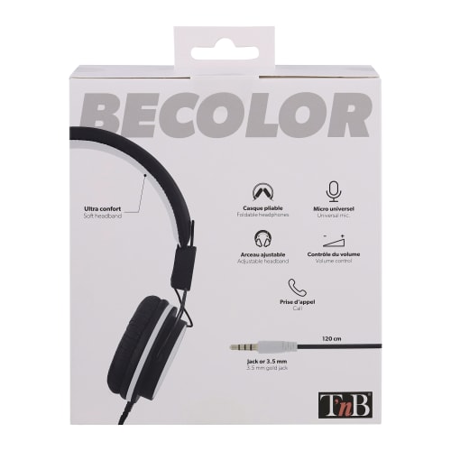 BE COLOR auriculares con cable jack 3.5mm blanco6