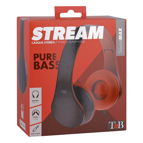 Casque filaire STREAM jack 3,5mm rouge5