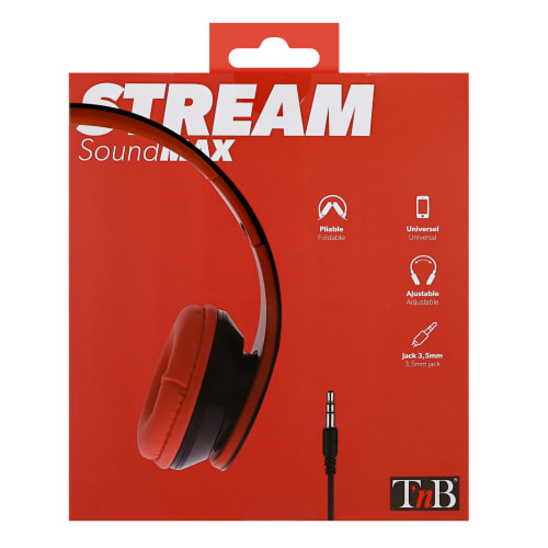 Casque filaire STREAM jack 3,5mm rouge6