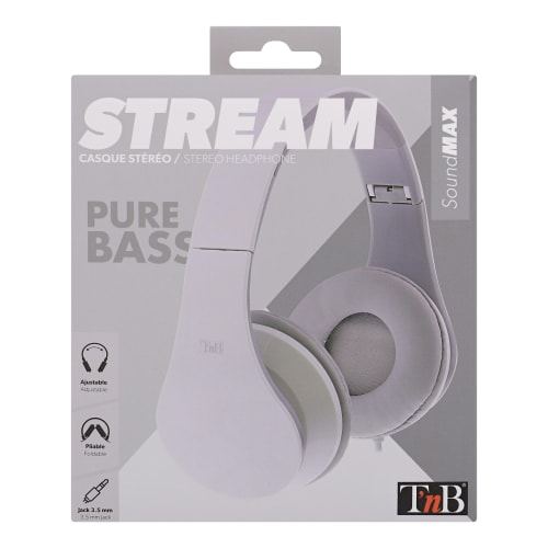 Casque filaire STREAM jack 3,5mm blanc5