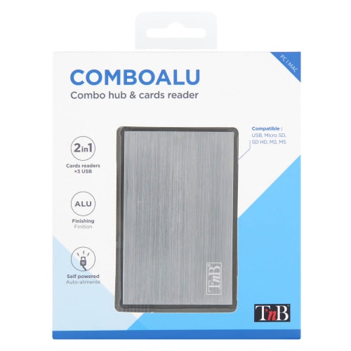 Aluminum 7x Ports Multi-Function Card Reader Hub4