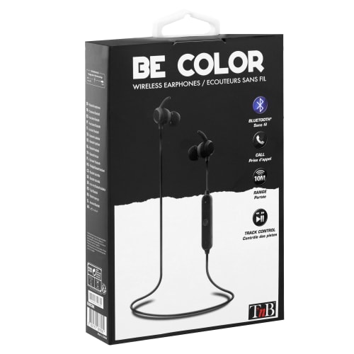 Ecouteurs Bluetooth BE COLOR noir3