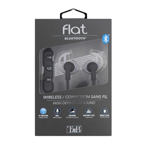 Auriculares Bluetooth PLANOS negros2
