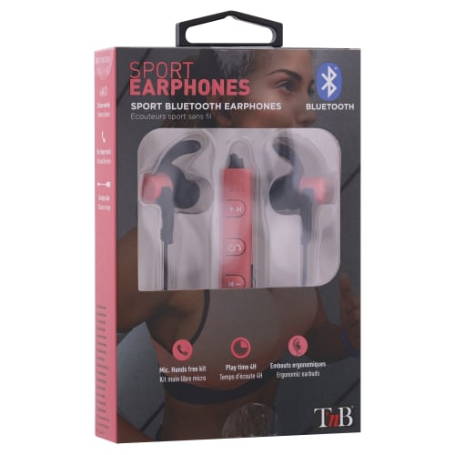 Pink SPORT Bluetooth headphones1